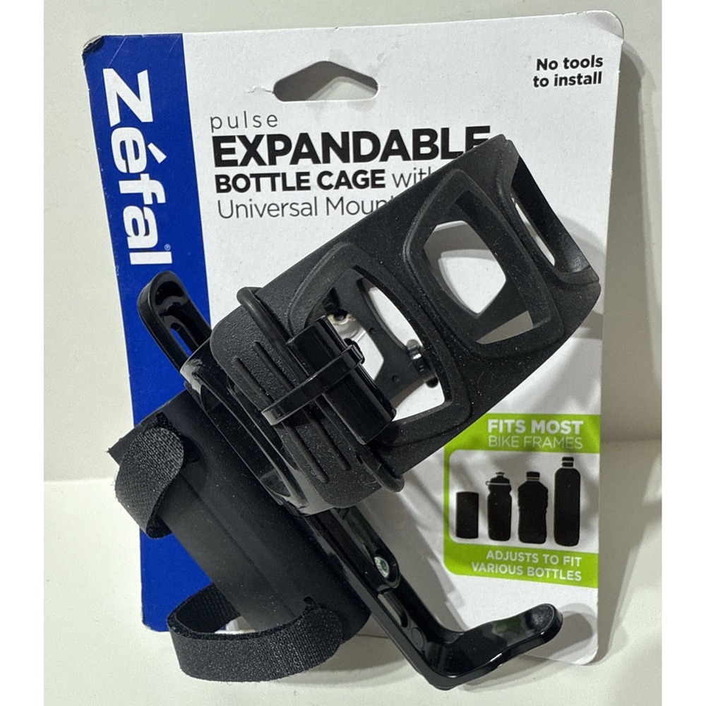 Zefal Pulse Expandable Bike‎ Water Bottle Cage Universal Mount Easy Install NEW